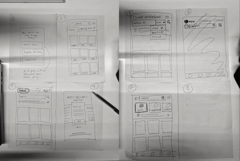 Carrefour - Crazy 8's ideation